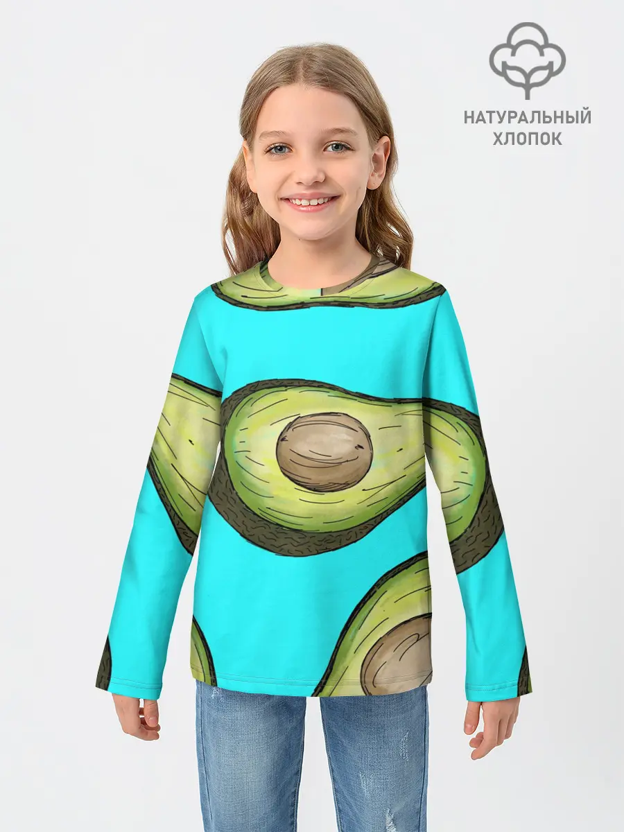 Детский лонгслив / Авокадо