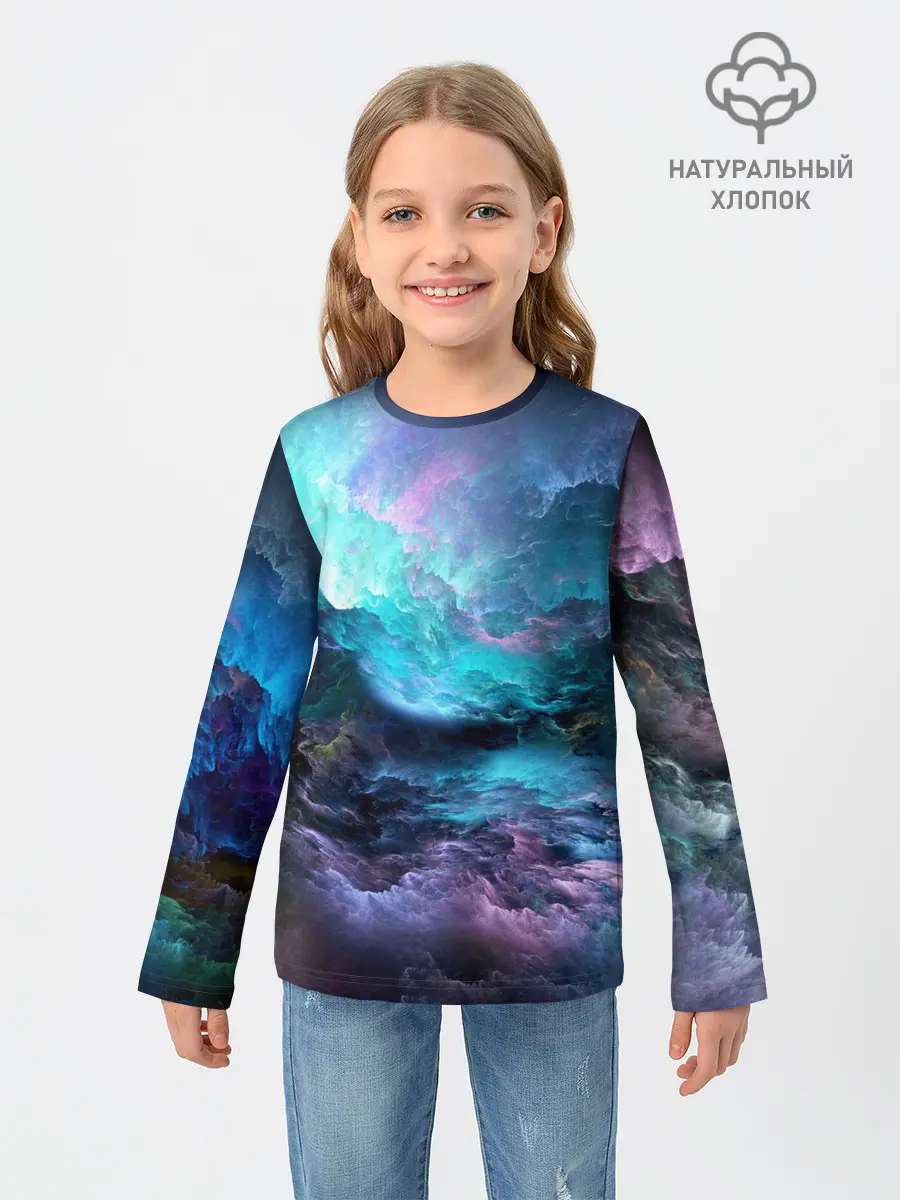 Детский лонгслив / ФРАКТАЛЬНЫЙ КОСМОС | SPACE