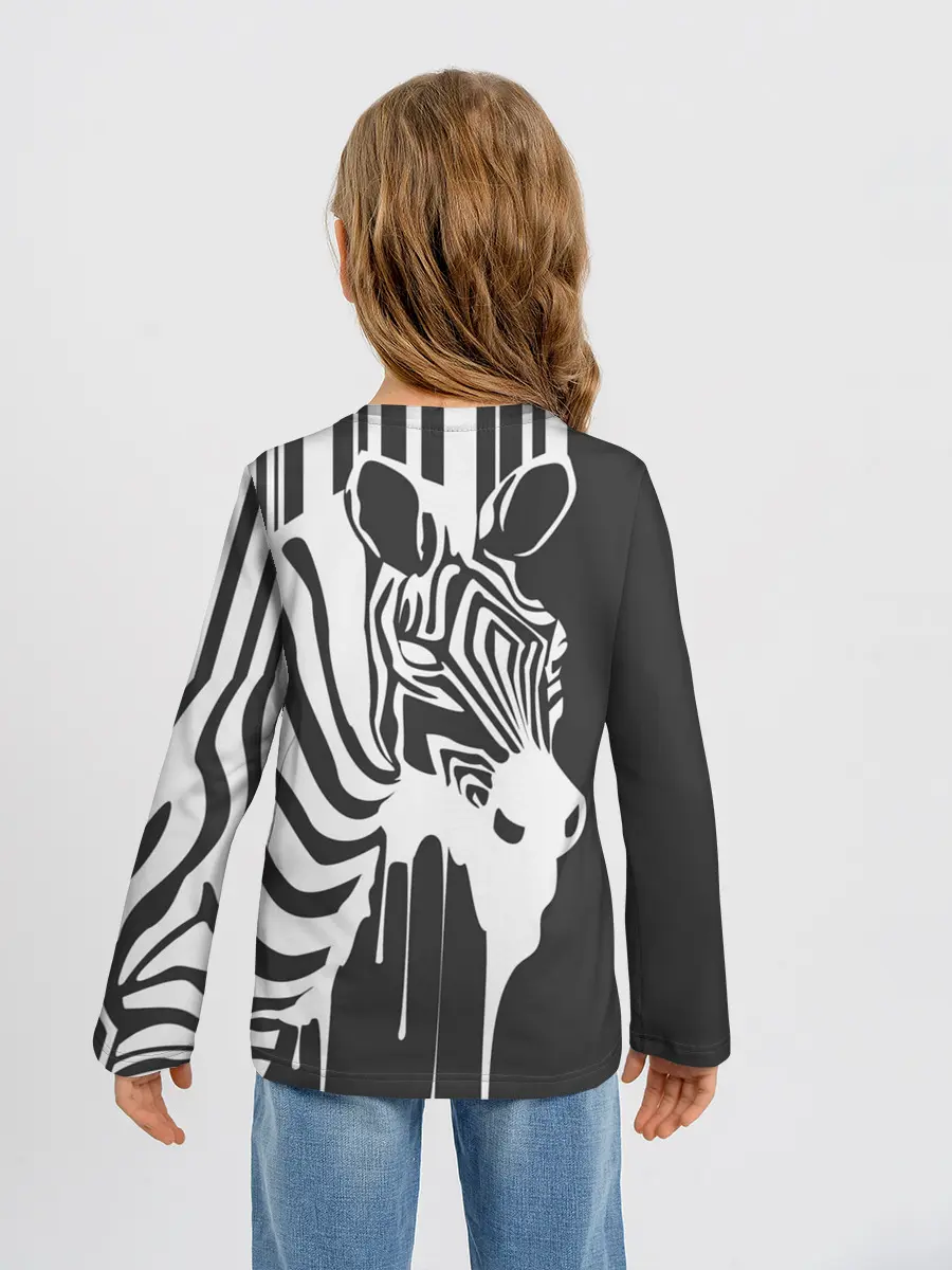 Детский лонгслив / Зебра