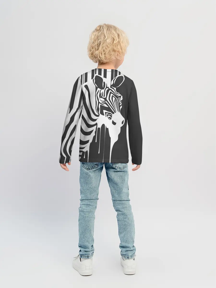 Детский лонгслив / Зебра