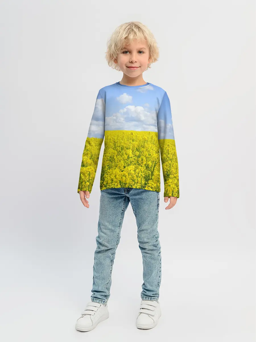 Детский лонгслив / Рапсовое поле