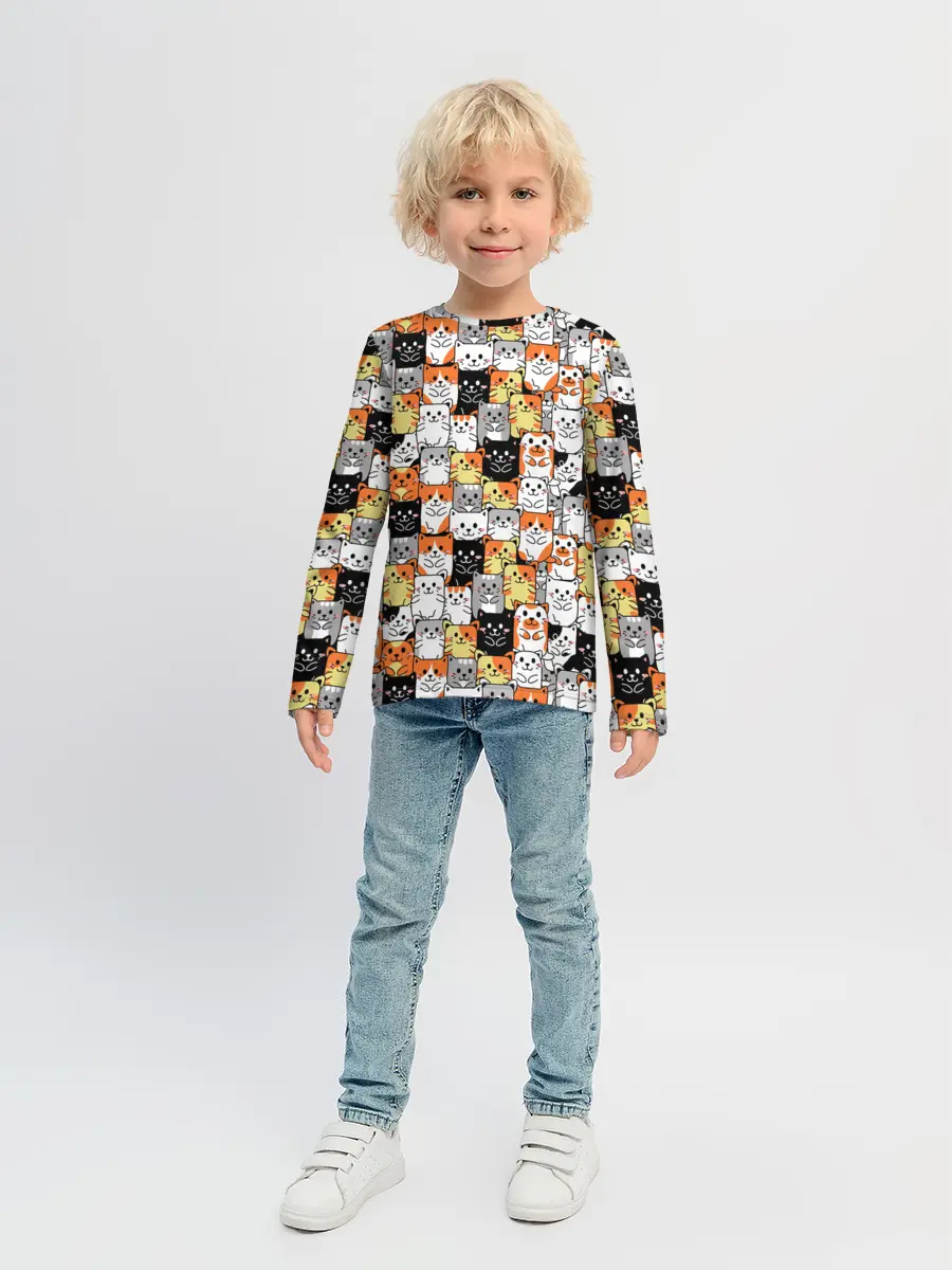 Детский лонгслив / Котики
