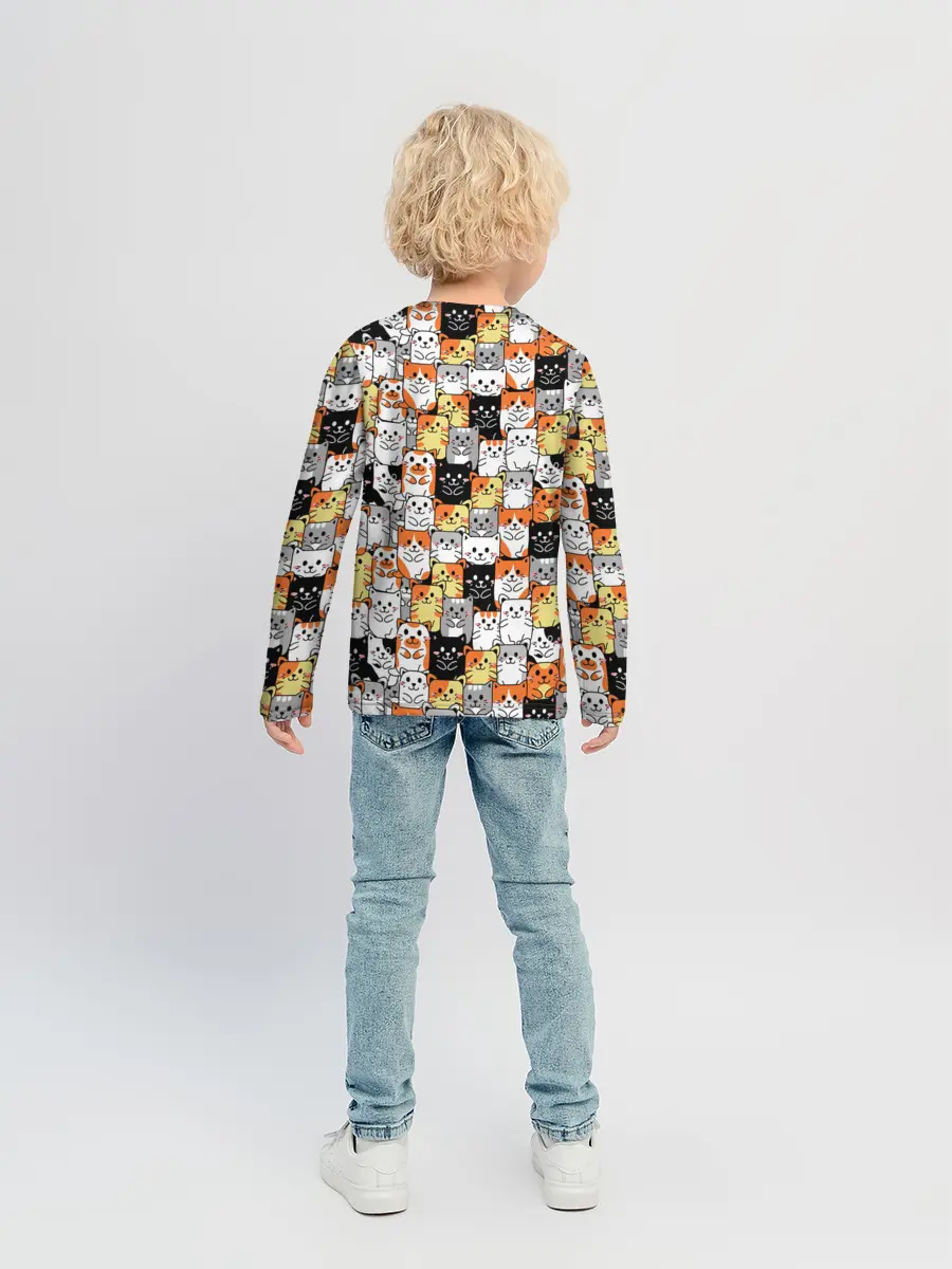 Детский лонгслив / Котики