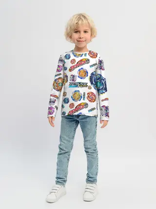 Детский лонгслив / Бейблэйд паттерн