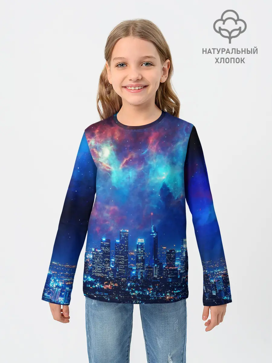 Детский лонгслив / НОЧЬ В ГОРОДЕ