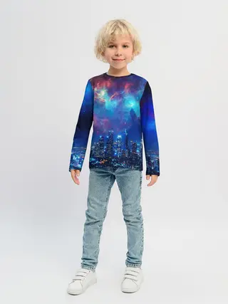Детский лонгслив / НОЧЬ В ГОРОДЕ