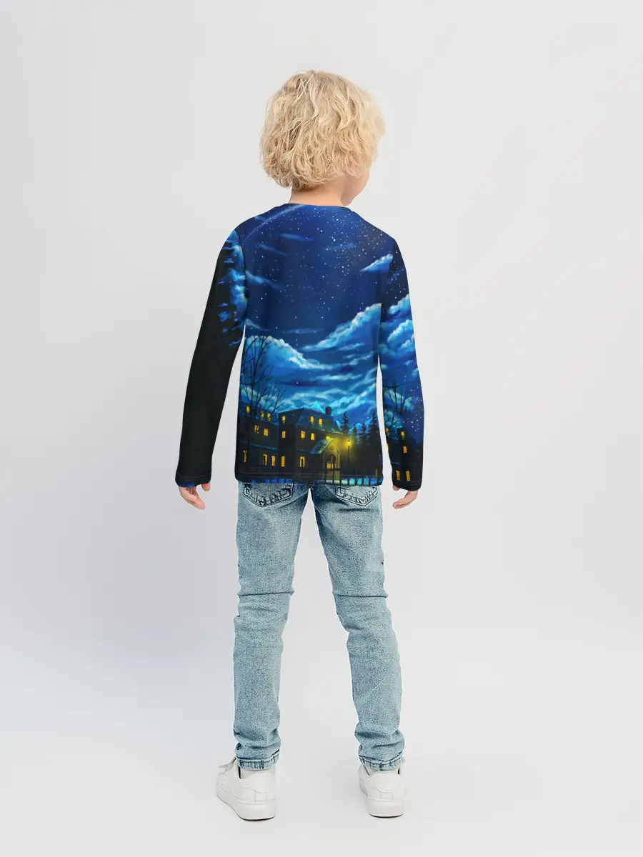 Детский лонгслив / ЗИМНЯЯ НОЧЬ