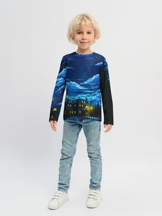 Детский лонгслив / ЗИМНЯЯ НОЧЬ