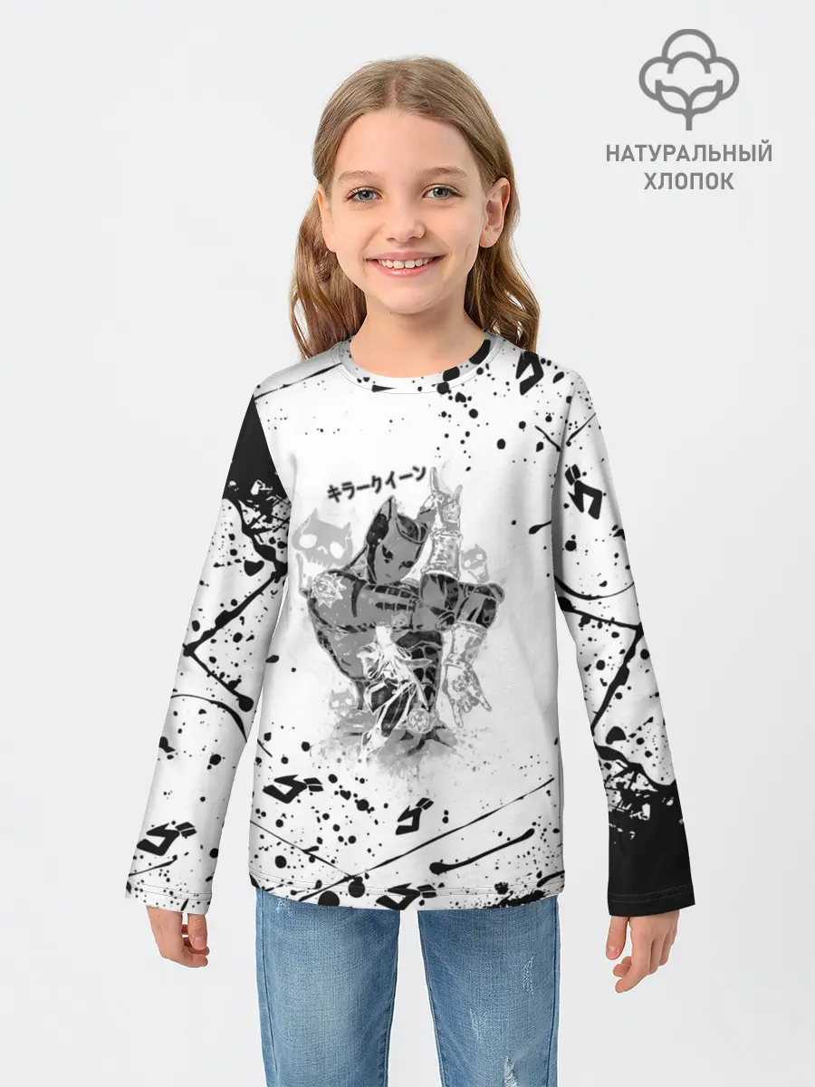 Детский лонгслив / KILLER QUEEN черные брызги