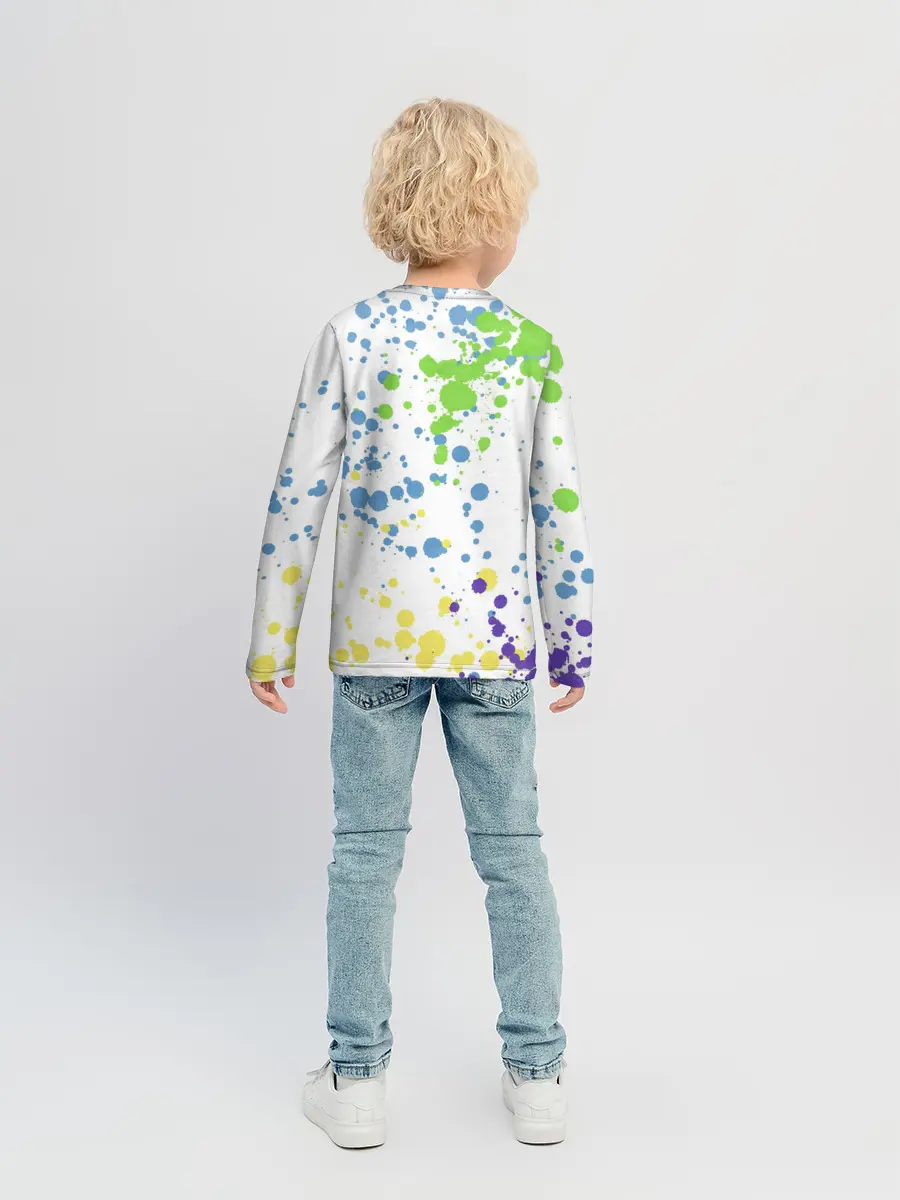 Детский лонгслив / Jojo зеленые пятна