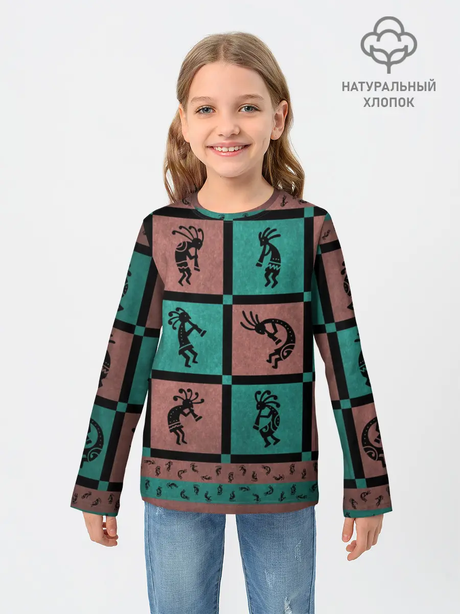 Детский лонгслив / Кокопелли