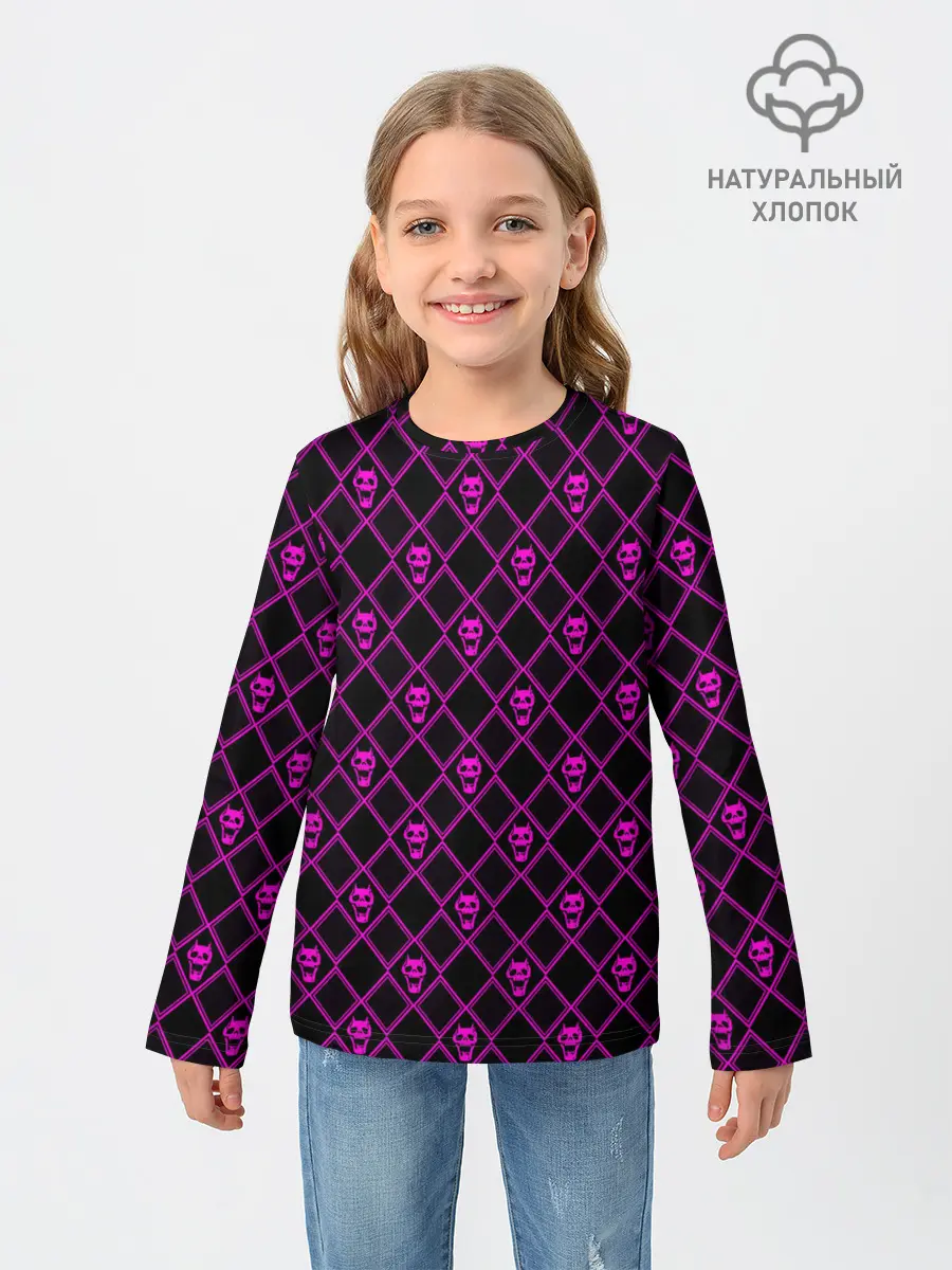 Детский лонгслив / KILLER QUEEN фиолетовый узор