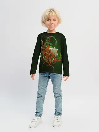 Детский лонгслив / Медуза