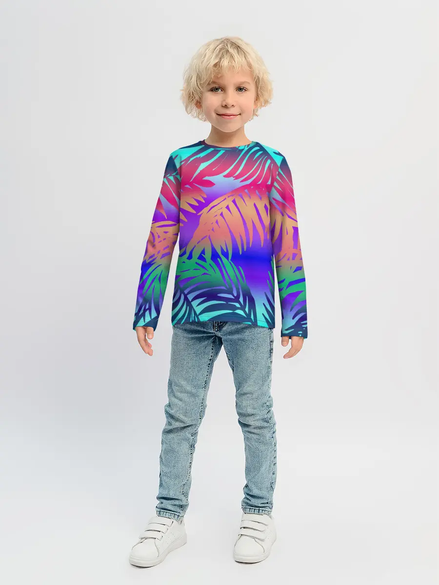 Детский лонгслив / НЕОНОВЫЕ ПАЛЬМЫ