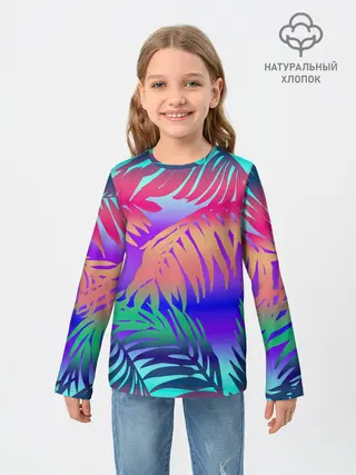 Детский лонгслив / НЕОНОВЫЕ ПАЛЬМЫ