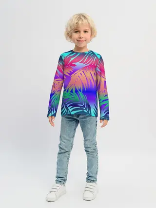 Детский лонгслив / НЕОНОВЫЕ ПАЛЬМЫ