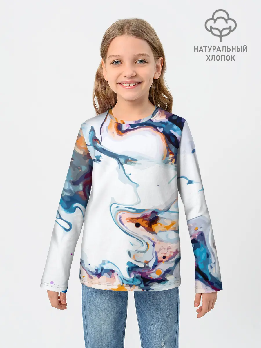 Детский лонгслив / Брызги красок