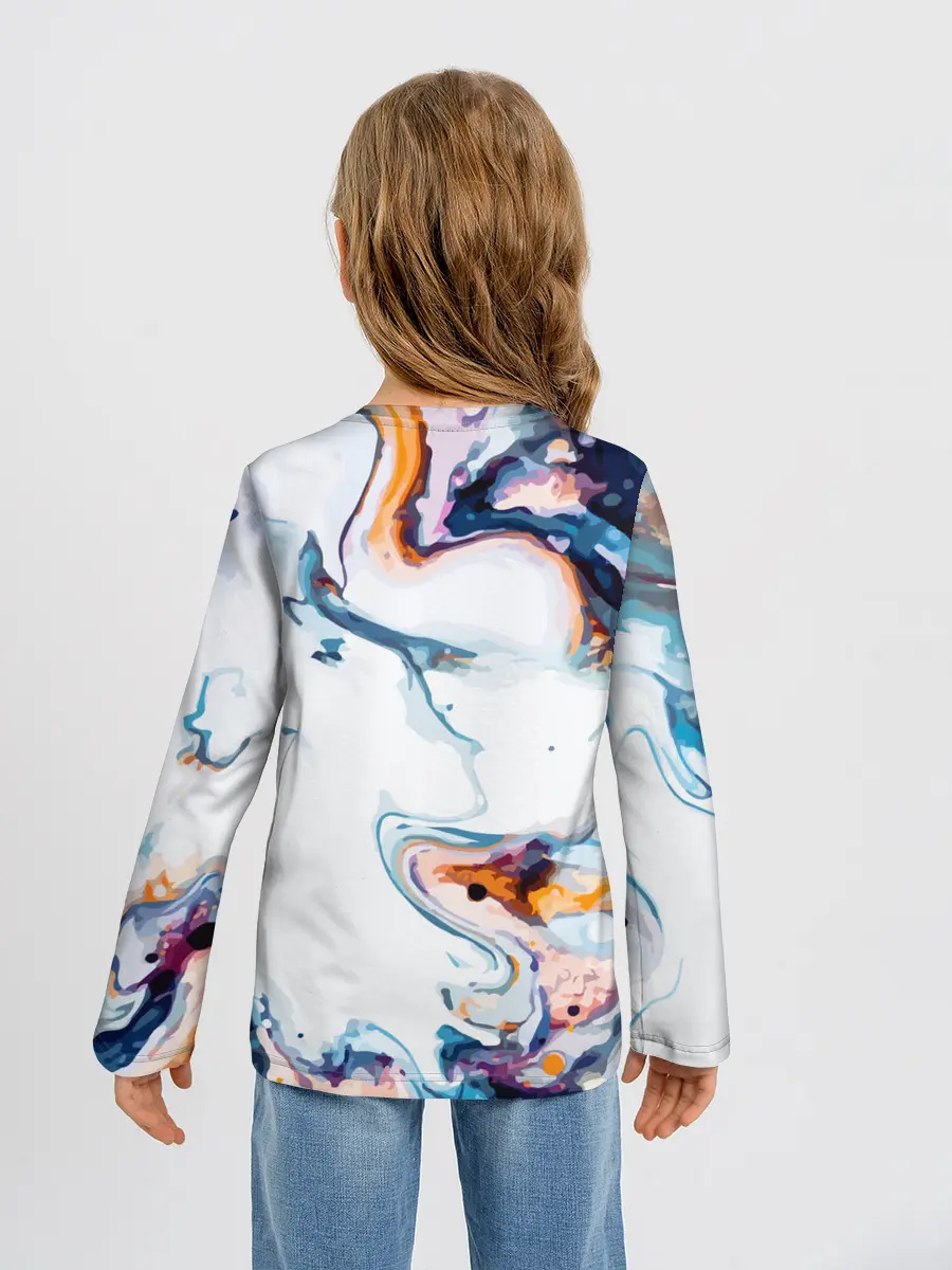 Детский лонгслив / Брызги красок