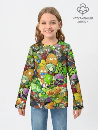 Детский лонгслив / PLANTS VS ZOMBIES