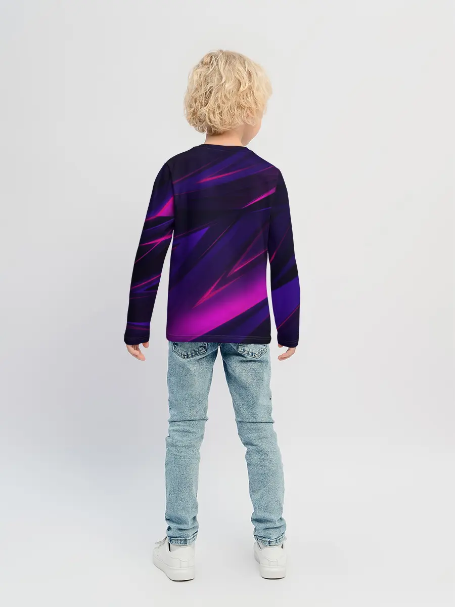 Детский лонгслив / GEOMETRY STRIPES NEON