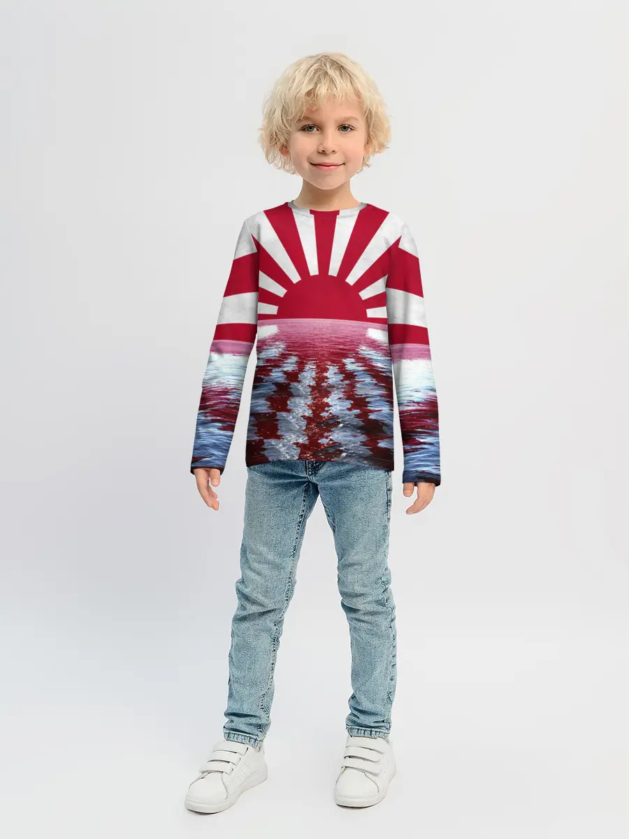 Детский лонгслив / Флаг Восходящего Солнца