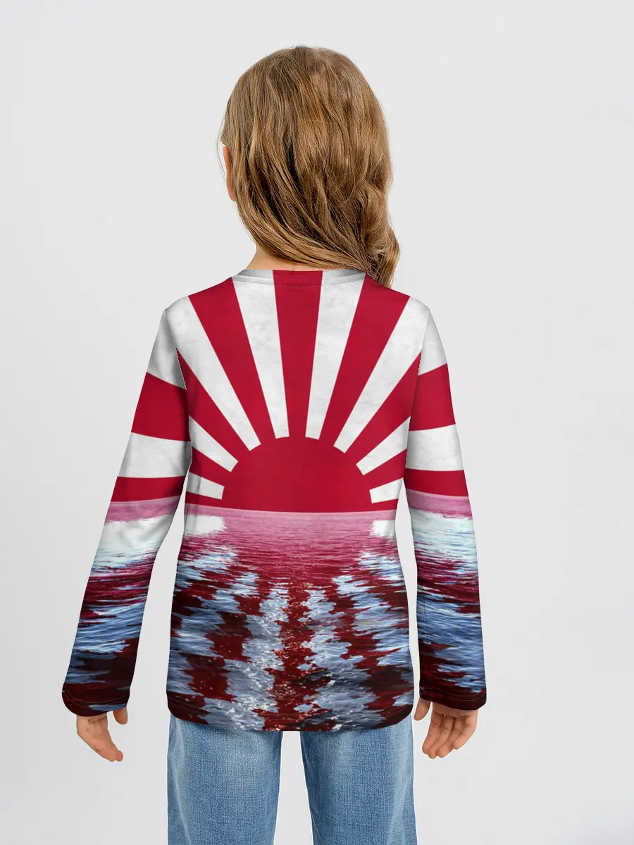 Детский лонгслив / Флаг Восходящего Солнца