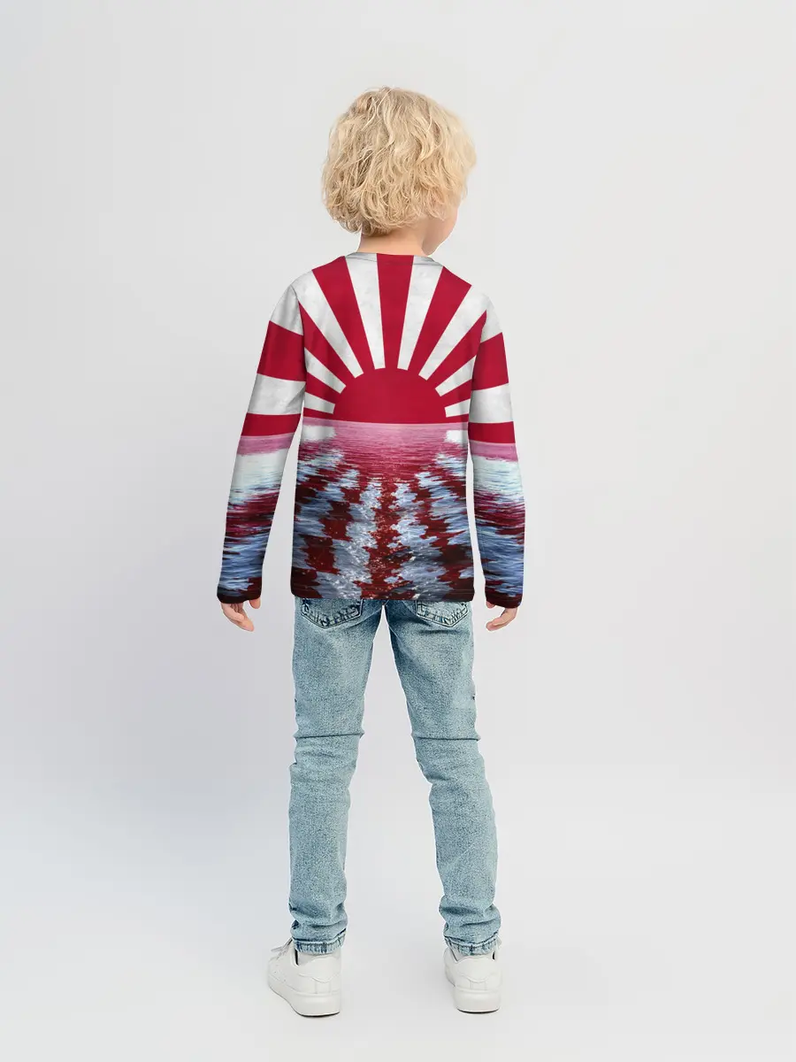 Детский лонгслив / Флаг Восходящего Солнца