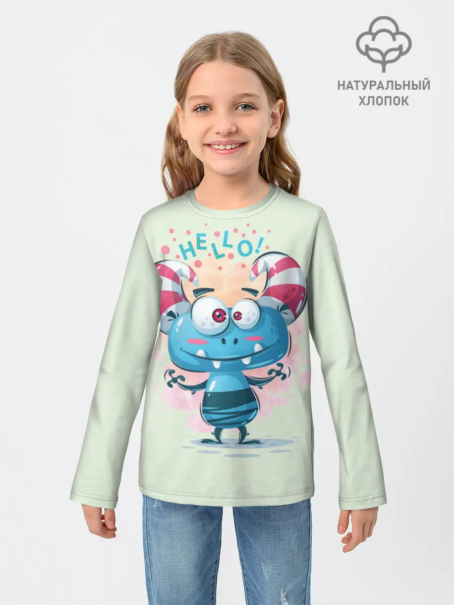 Детский лонгслив / HELLO