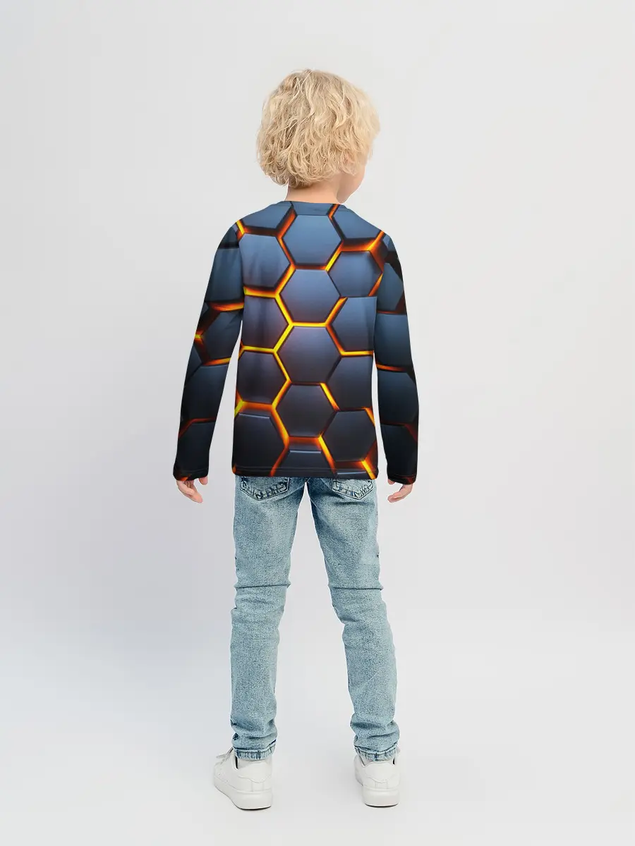 Детский лонгслив / 3D БРОНЬ