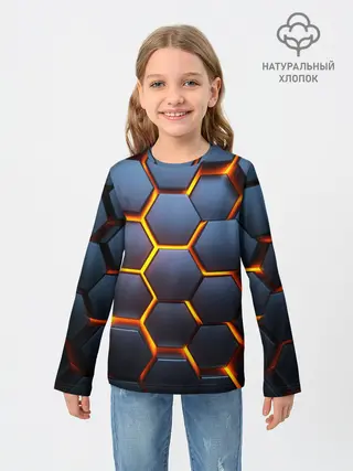 Детский лонгслив / 3D БРОНЬ