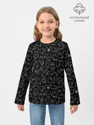 Детский лонгслив / Такие Разные Котейки