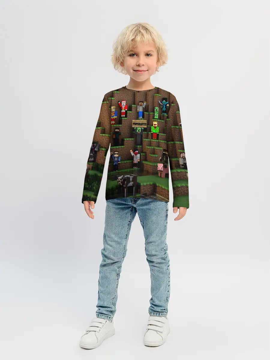 Детский лонгслив / MINECRAFT