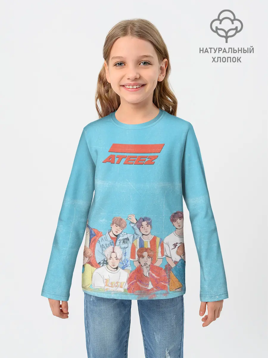 Детский лонгслив / Ateez K-pop