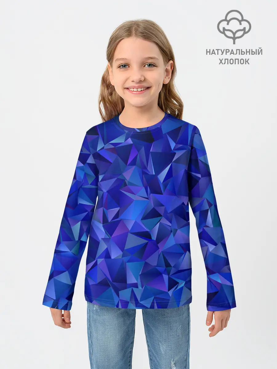 Детский лонгслив / НЕОНОВЫЕ КРИСТАЛЫ