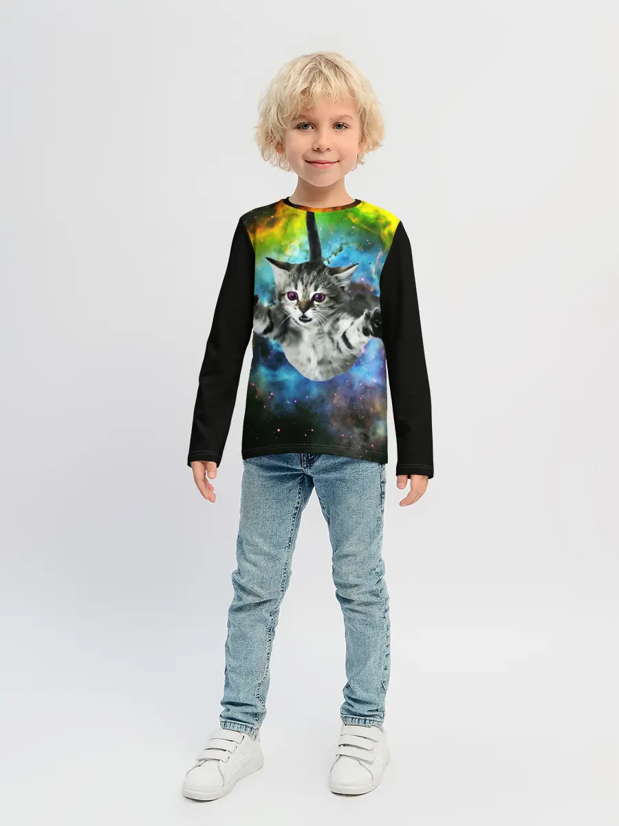 Детский лонгслив / КОСМИЧЕСКИЙ КОТ