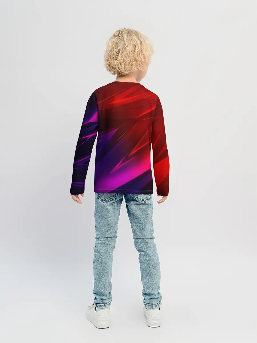 Детский лонгслив / NEON GEOMETRY STRIPES