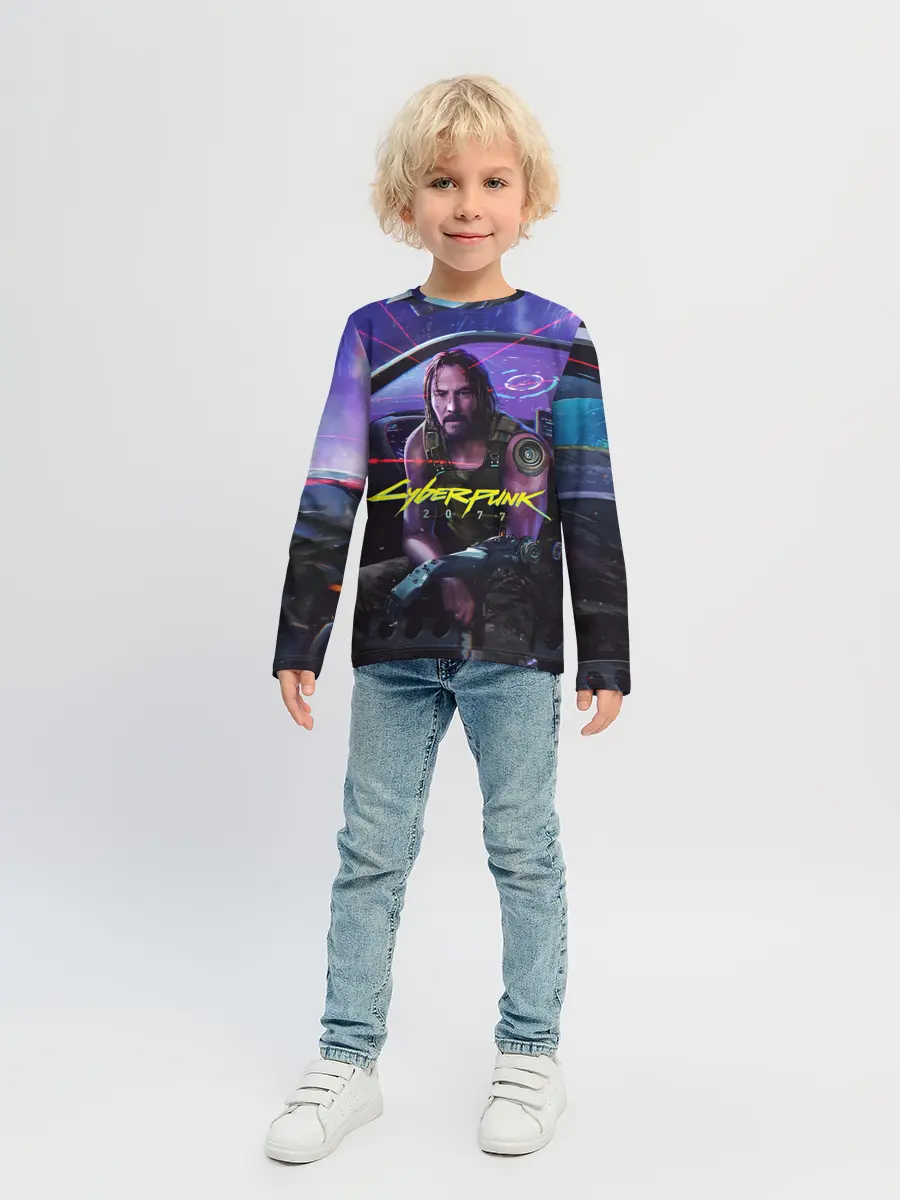 Детский лонгслив / CYBERPUNK 2077 - КИАНУ