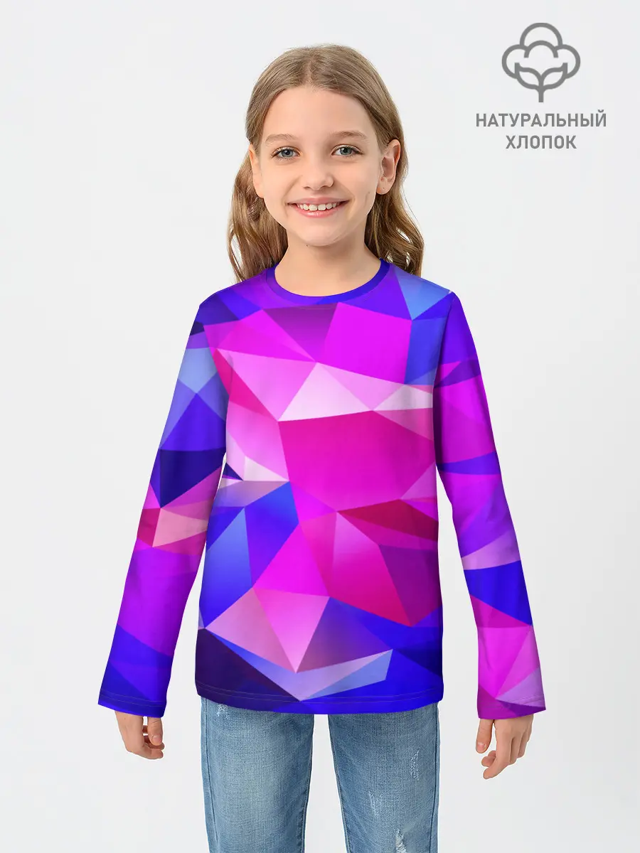 Детский лонгслив / NEON POLYGON