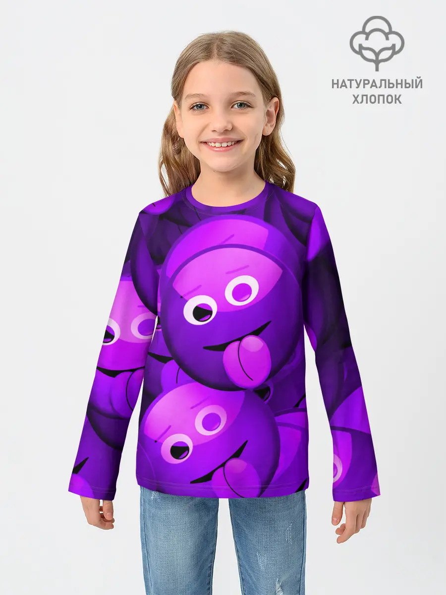 Детский лонгслив / НЕОНОВЫЕ СМАЙЛЫ