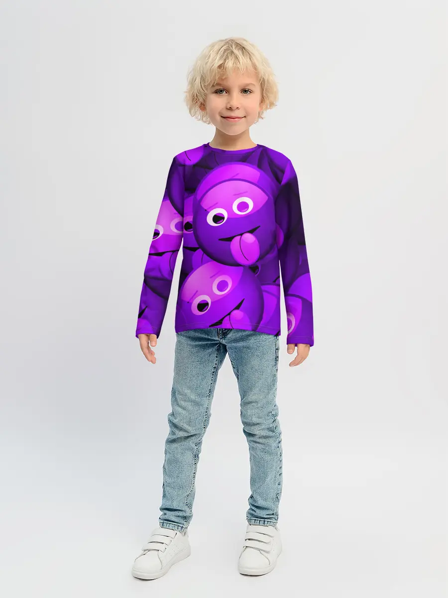 Детский лонгслив / НЕОНОВЫЕ СМАЙЛЫ