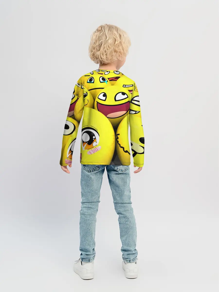 Детский лонгслив / ЖЕЛТЫЕ СМАЙЛИКИ