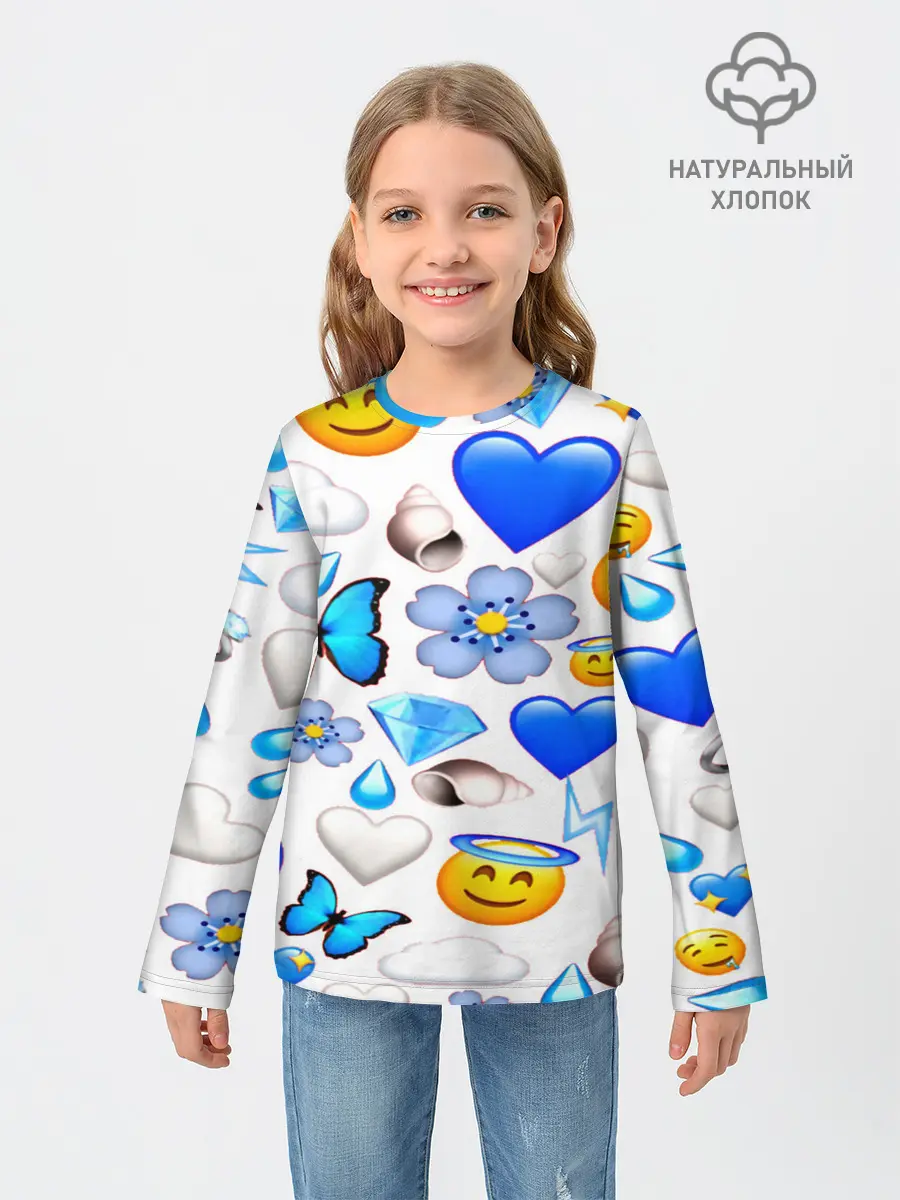 Детский лонгслив / Смайлики