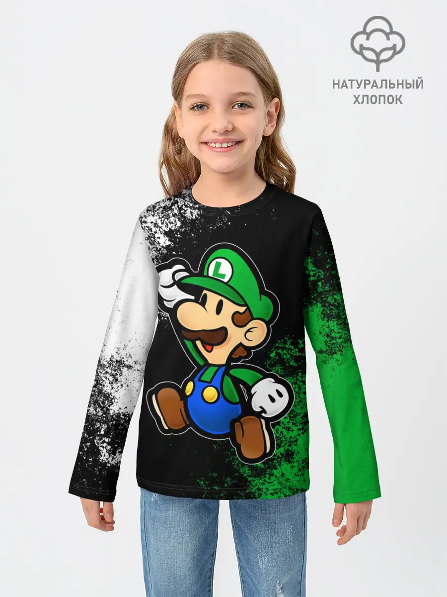 Детский лонгслив / Luigis Mansion