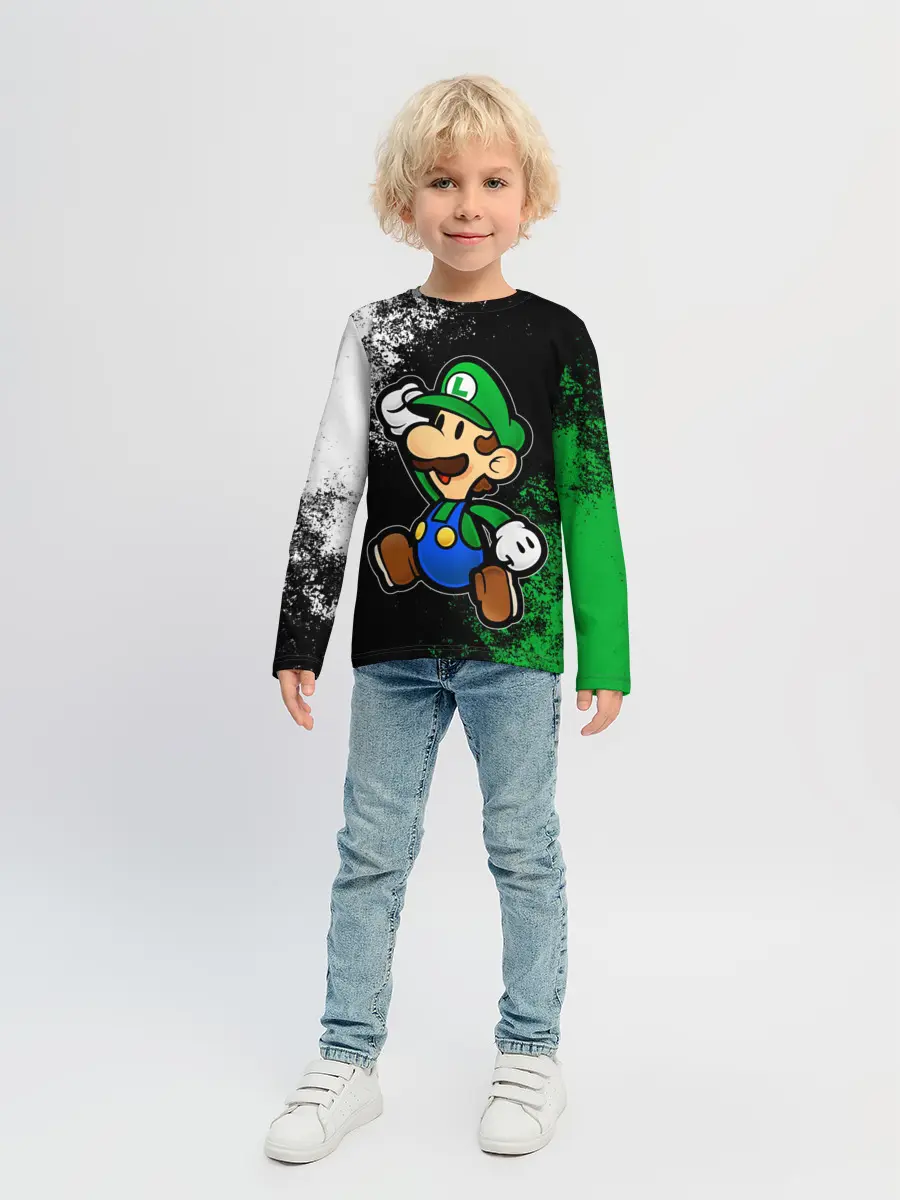 Детский лонгслив / Luigis Mansion