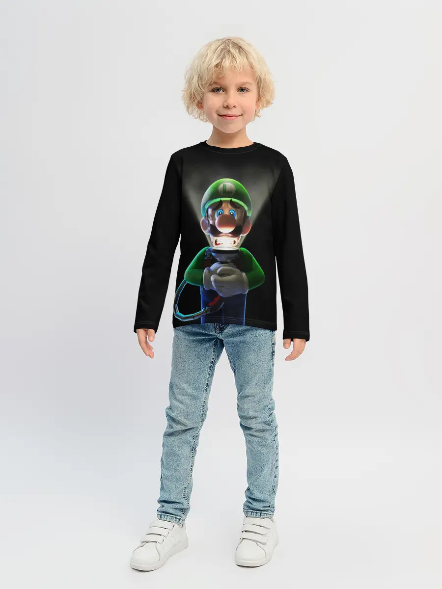 Детский лонгслив / Luigis Mansion