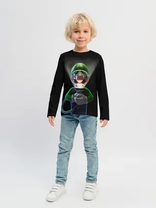 Детский лонгслив / Luigis Mansion