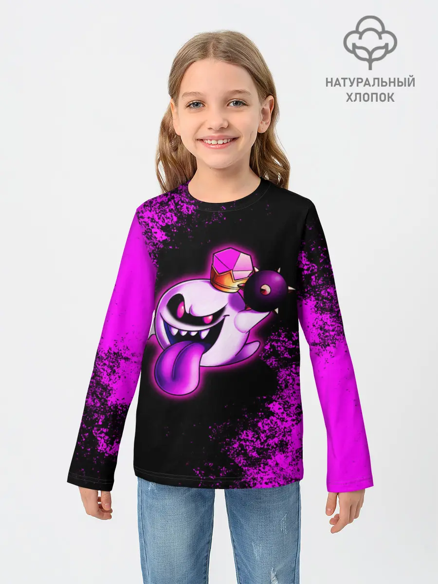 Детский лонгслив / Luigis Mansion