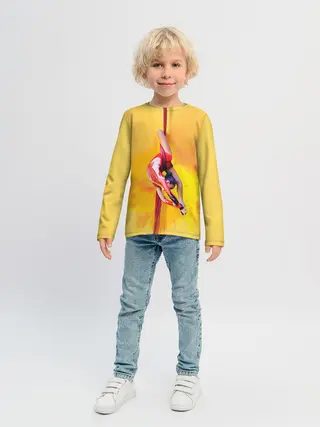 Детский лонгслив / Гимнастика на полотнах