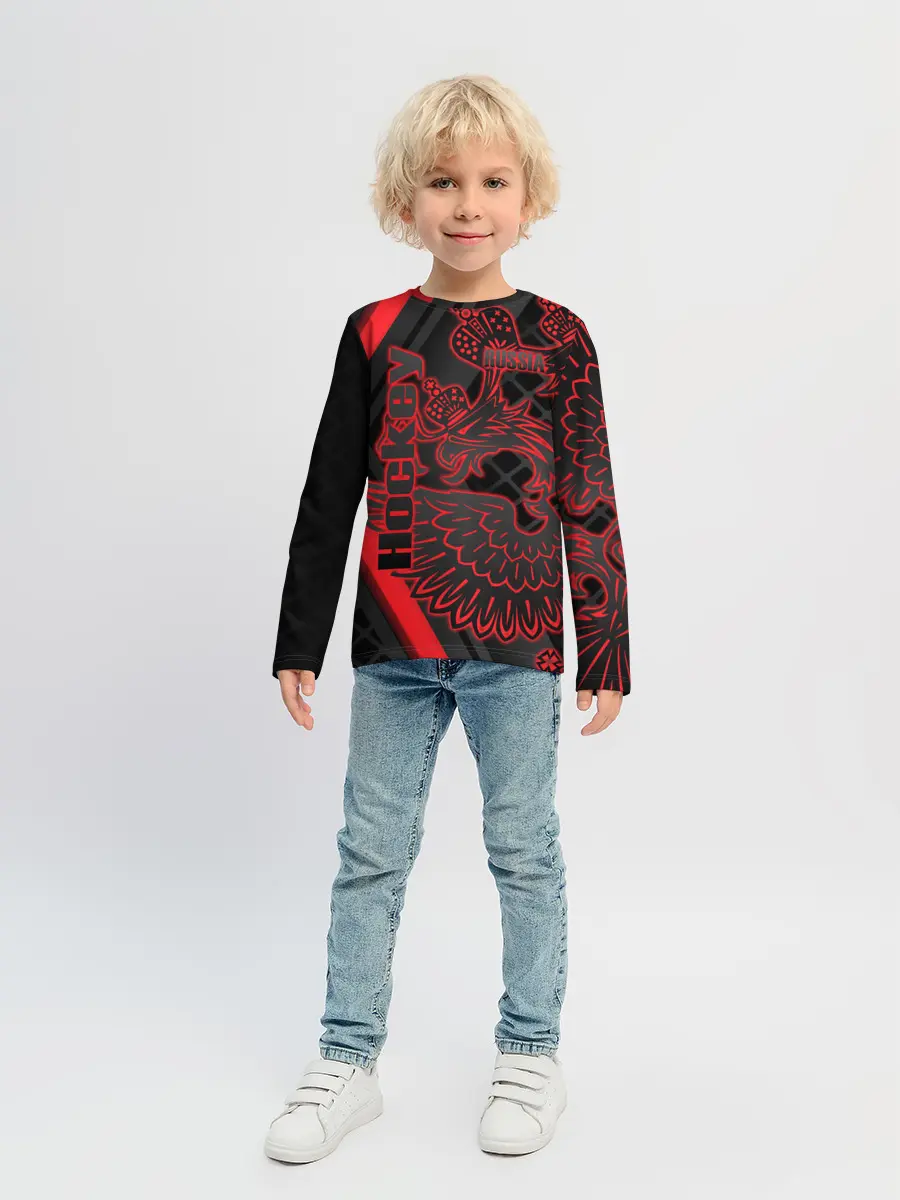 Детский лонгслив / Хоккей