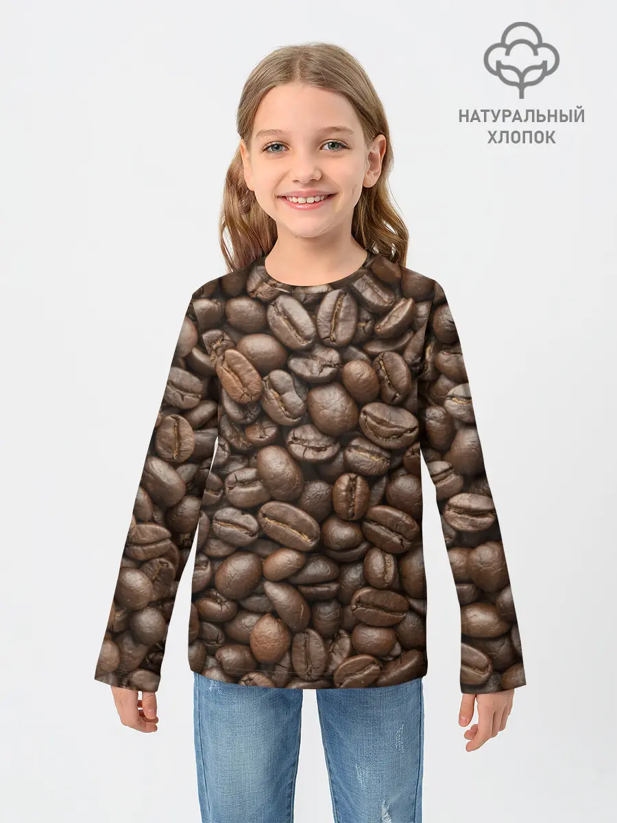 Детский лонгслив / Coffee